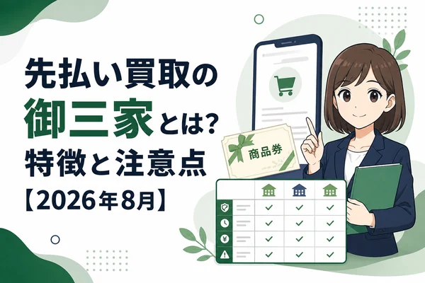 先払い買取の御三家の特徴と注意点を説明するアイキャッチ