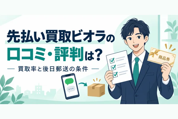 先払い買取ビオラの口コミ・評判と買取率・後日郵送の条件