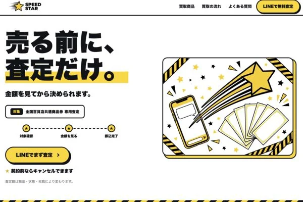 スピードスターのサービス案内画像