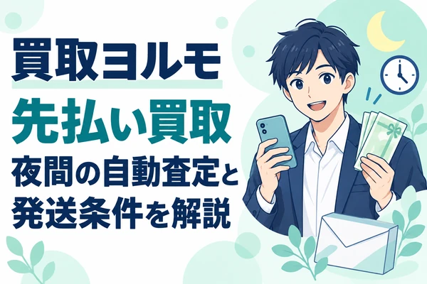 買取ヨルモの先払い買取 夜間の自動査定と発送条件を解説
